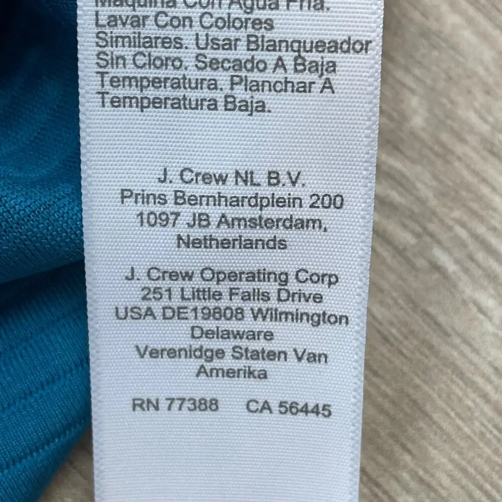 J.Crew Authentic Fleece Pullover Mens L Blue Quarter Snap Mock Neck Polyester